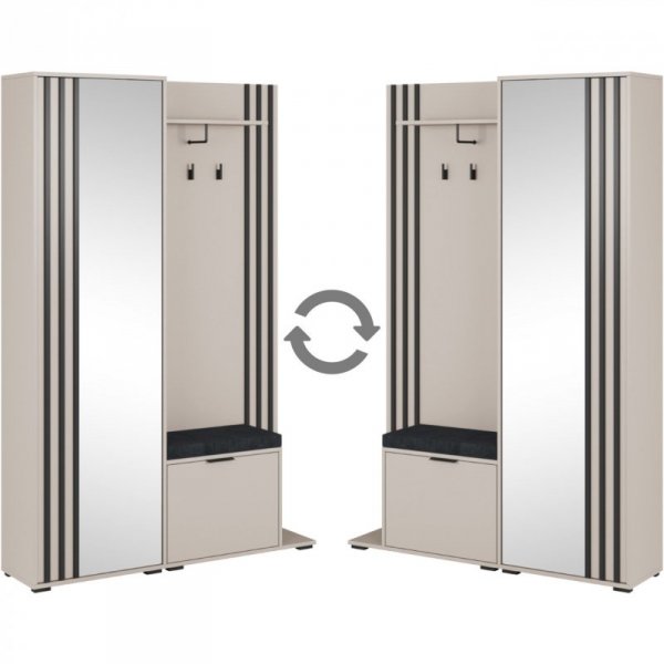 Garderoba LAILA kaszmir / czarny