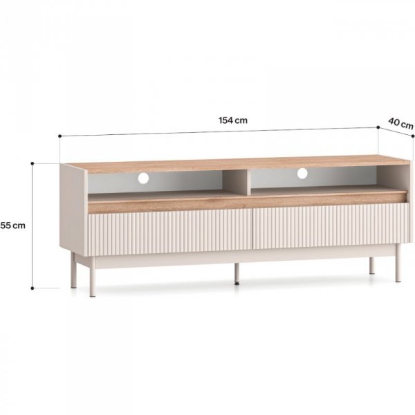 Meble do salonu ERMITE 1 kaszmir / dąb cremona