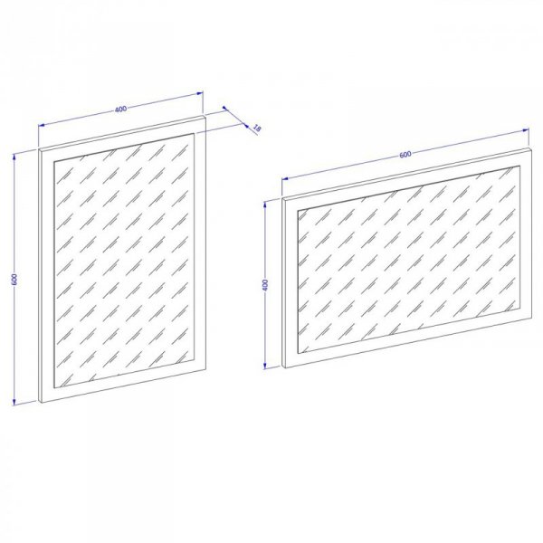 Lustro CROSI 04 białe