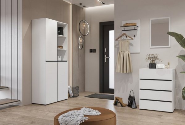 Garderoba CROSI 1 biały / czarny