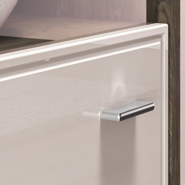 Witryna AVANTI 02 dąb windmill ciemny / kaszmir połysk