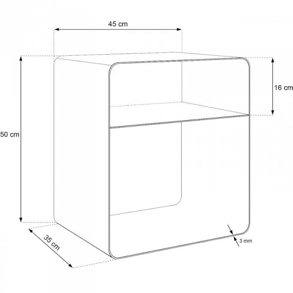 Stolik nocny TOKAI kaszmir
