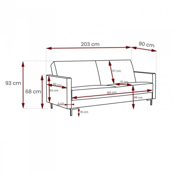 Sofa SELVA A madone 17031 czarny