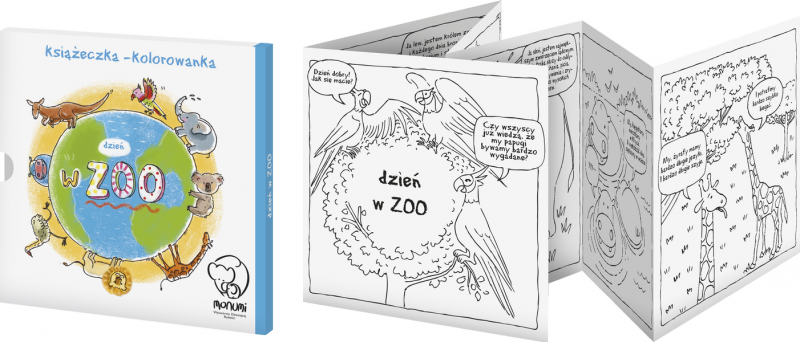 Książeczka kolorowanka dzień z zoo