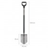 SZPADEL ERGONOMIC, OSTRY SZARY (1 SZT)