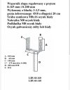 PODSTAWA SŁUPA REGULOWANA 0-165MM NA PRĘT, OCYNK BIAŁY (1 SZT)