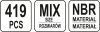 419 SZT ORINGÓW GUMOWYCH MIX (1 KPL)
