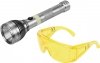 ZESTAW LATARKA UV AKUMULATOROWA 3W + OKULARY (1 KPL)