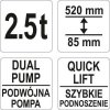 PODNOŚNIK NISKOPROFILOWY SAMOCHODOWY 2,5T (1 SZT)