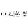 PISTOLET LAKIERNICZY Z DOLNYM ZBIORNIKIEM 1L 1,8M (1 SZT)