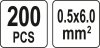 ZESTAW RUREK TERMOKURCZLIWYCH ZACISKOWYCH 0.5-6MM2., 200SZT (1 KPL)