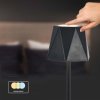 Lampka Biurkowa Nocna V-TAC 4W LED 37cm Ładowanie USB Ściemnianie Czarna VT-1034 3000K-6000K 150lm