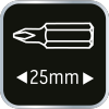 Końcówki wkrętakowe PZ2 x 25 mm, 20 szt.