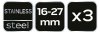 Opaska ślimakowa 16-27/9 mm, W4, 3 szt.
