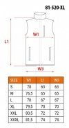 Bezrękawnik roboczy, dwustronny, jedna strona odblaskowa, żółta, rozmiar XL/56