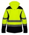 Kurtka robocza ostrzegawcza softshell z kapturem, żółta, rozmiar XXXL
