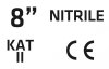 Rękawice ogrodowe pokryte nitrylem, wzór kwiatki, rozmiar 8 (6 szt.)