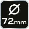 Młotek gumowy 72 mm/900 g, trzonek drewniany