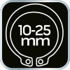 Szczypce segera do pierścieni osadczych 150 mm, zewnętrzne, proste