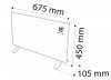 Grzejnik konwektorowy elektryczny 1500W, IP24, WIFI