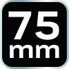 Szpachla malarska 75 mm, stal nierdzewna, dwukomponentowy uchwyt