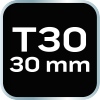 Końcówka TORX T30 x 30 mm, S2 x 2 szt.