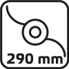 Podkaszarka 450W, szerokość koszenia 290mm