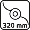 Podkaszarka 550W, 2w1, szerokość koszenia 320mm