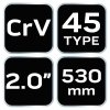 Klucz do rur typ 45, 2.0, 530 mm