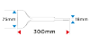 Dłuto SDS Max płaskie 75 x 300 mm