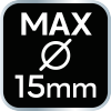 Sekator by-pass 185 mm, zakres do 15 mm, regulowany rozstaw