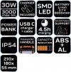 Naświetlacz akumulatorowy 3000 lm SMD LED
