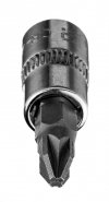 Końcówka wkrętakowa PZ2 na nasadce 1/4, krótka, 37 mm