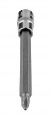 Końcówka wkrętakowa PH1 na nasadce 1/4, długa, 87 mm