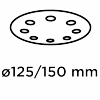 Szlifierka mimośrodowa 450W, tarcza 125/150 mm, walizka