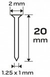 Gwoździe galwanizowane do zszywacza pneumatycznego (14-570), GA18, Typ 300 (F), długość 20 mm, 4000