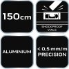 Poziomnica aluminiowa S 300, 3 libelle, 150 cm