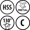 Wiertło do metalu Baildon BASIC DIN 345 RN NWKc 13 mm, HSS (S), 182-101 mm