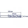 Wiertło do metalu Baildon DIN 338 RN 7 mm, HSS TiN (S), 109-69 mm (chwyt 3-płaszczyznowy)