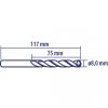 Wiertło do metalu Baildon DIN 338 RN 8 mm, HSS TiN (S), 117-75 mm (chwyt 3-płaszczyznowy)