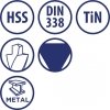 Wiertło do metalu Baildon DIN 338 RN 8,5 mm, HSS TiN (S), 117-75 mm (chwyt 3-płaszczyznowy)