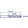 Wiertło do metalu Baildon DIN 338 RN 9 mm, HSS TiN (S), 125-81 mm (chwyt 3-płaszczyznowy)