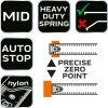 Miara zwijana stalowa Super Black 7,5 m x 25 mm, auto blokada, dwa przyciski stop, magnes