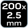 Opaski zaciskowe EXTREME 2.5 x 200 mm, czarne, 100 szt.