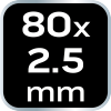 Opaski zaciskowe EXTREME 2.5 × 80 mm, białe, 100 szt.