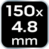 Opaski zaciskowe EXTREME 4.8 × 150 mm, białe, 100 szt.