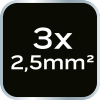 Przedłużacz bębnowy 30m, 3x2.5mm2