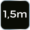 Przedłużacz listwowy 1.5m, 3x1.5mm2, 4G, czarny, ON/OFF