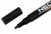 Marker budowlany, czarny, permanentny, wodoodporny, lakierowy, aluminiowy, 4 szt