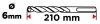 Wiertło do betonu zbrojonego SDS Plus 6 x 210 mm, quatro
